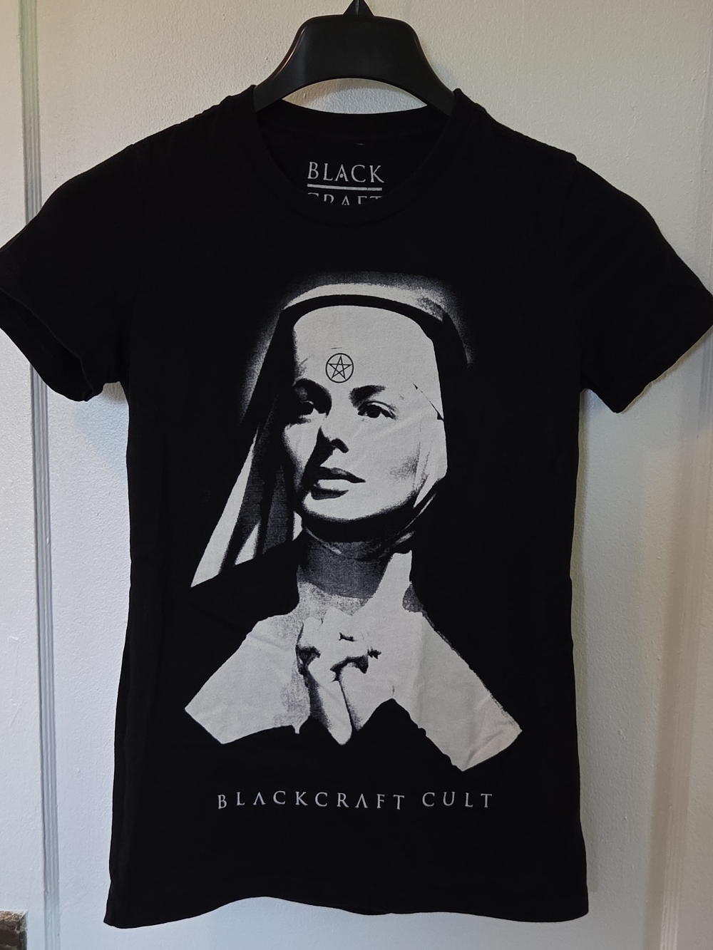 Blackcraft Cult Women's Black Graphic Tee - The "Nun" Design